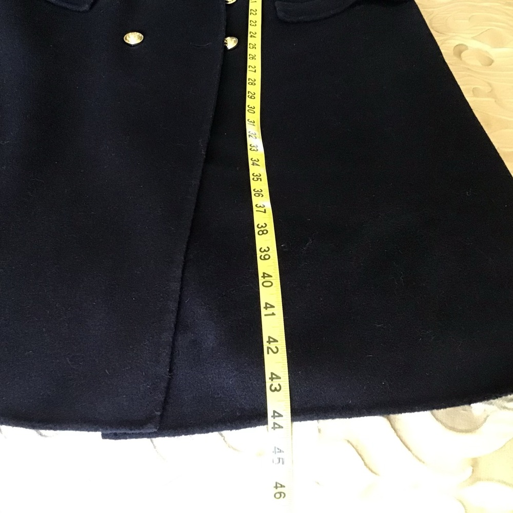 Zara Dark Navy Blue Coat with Gold Accents - Picture 10 of 11